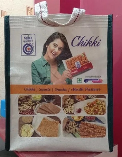 5 Kg Cotton Promotional Bag - Cotton Fabric, Printed Design, Various Colors | Eco-Friendly, Durable with Loop Handles
