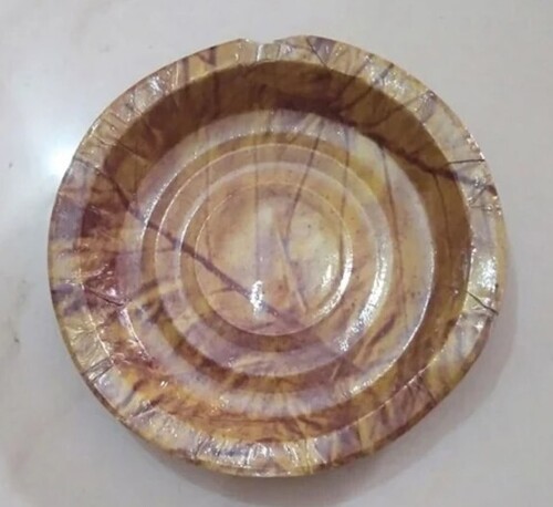 Brown Paper Plate - 150 GSM, 6 Inch Round, Brown - Ideal for Parties and Events, 100 Piece Pack, Customizable Size and Color Options