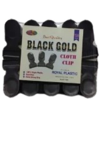 Cloth Clip - Plastic, Standard Size, Black | Crack Resistant, Quality Tested, Timely Delivery