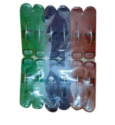 Colored Plastic Cloth Clips - Crack Resistance Plastic, Standard Size, Various Colors | Tested on Quality Parameters, Timely Delivery