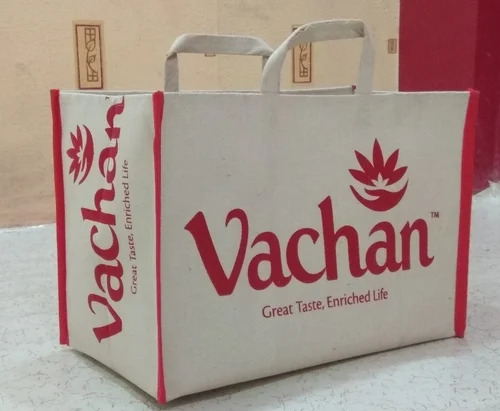 Cotton Canvas Bag - Durable & Eco Friendly | Printed Design, Various Colors, Loop Handles, Ideal for Packaging