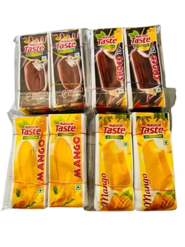 Ice Cream Plastic Pouches - BOPP Material, 6x4 Inches Size, Multicolor Printed Design | Glossy Finish, Single Layer Lamination