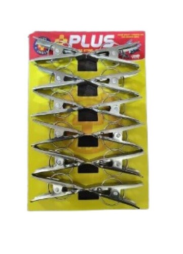 Large Stainless Steel Cloth Clip - Standard Size, Silver Color | Rust Resistance, Tested to Quality Standards, New Only