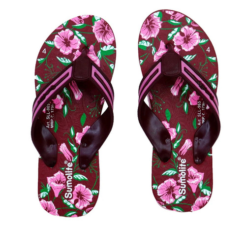 Mens Printed Hawai Chappals - Color: Brown