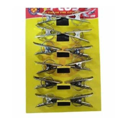 Stainless Steel Cloth Clips - Metal, Standard Size | Silver Color, Tested for Quality Standards, New Product Only