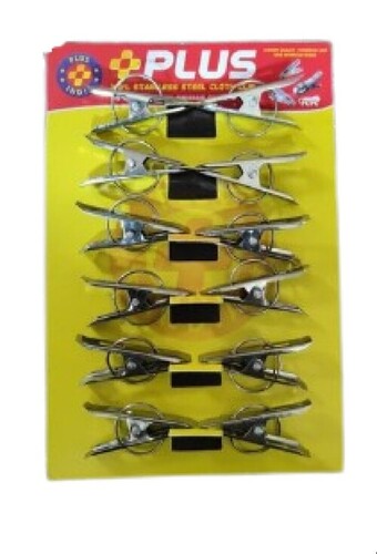 Stainless Steel Cloth Drying Clip - Stainless Steel, Standard Size, Silver | Rust Resistant, Quality Tested for Durability and Performance