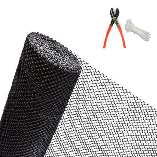 Black Iron Fencing Net - Square Holes, Highly Durable & Long Life, Rust Proof | Easily Assembled for Home & Industrial Use