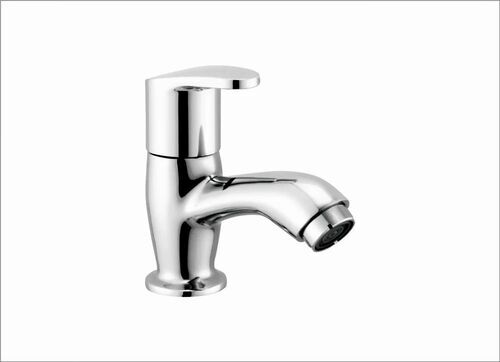 Brass Pillar Cocks - Brass Customized Size Glossy Finish Silver Color | Durable Fine Finished Round Shape Deck Mounted Connection