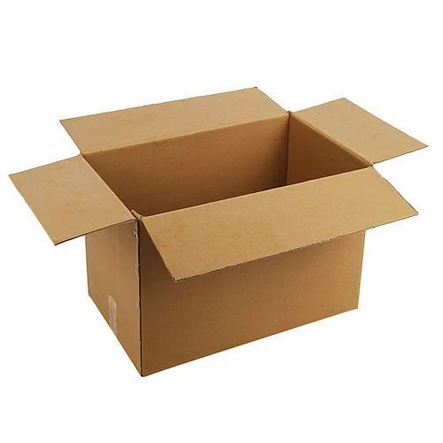 Cardboard Packaging Box - Rectangular Shape, 1-3mm Thickness, Single Wall 3 Ply | Brown Color, Ideal for Non-Edible Material Storage