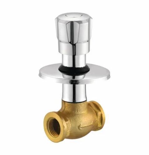 Continental Concealed Stop Cock - Brass, 15mm/20mm Size, Golden & Silver Color | Durable, Industrial Application, Fine Finished
