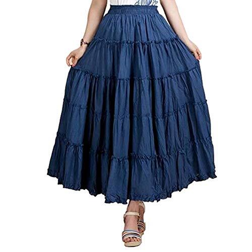 Cotton Tier Skirt - Color: Blue