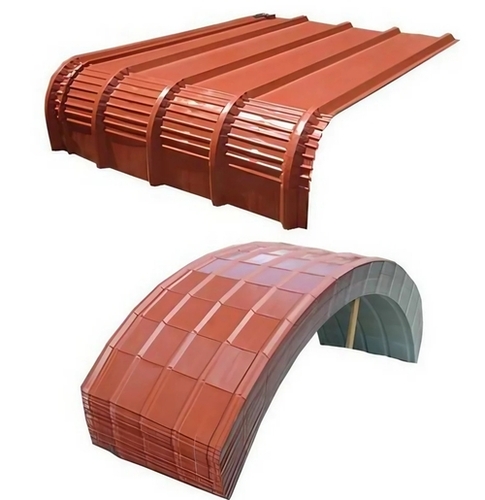 Crimped Profile Sheets - Stainless Steel, 0.80 mm Thickness, Red Color | Corrosion Resistant, Durable with High Load Bearing Capacity