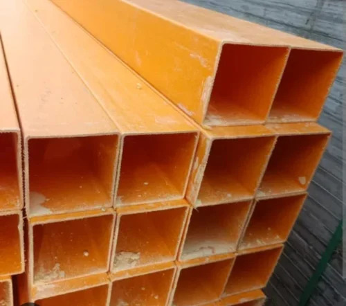 FRP Pipes - Aluminum Square, Orange Color | High Strength, Butt Fusion Connection, Durable Design for Versatile Applications