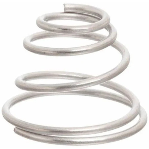 Industrial Compression Springs - Mild Steel, Silver Color | Heavy-Duty Design for Machinery, Customizable Sizes & Load Capacities