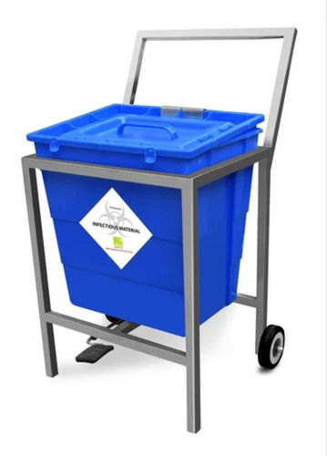 Medical Waste Trolley - Color: Available Bin Colours - Red