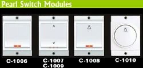 Pearl Switch Modules - Plastic and PVC Material, 2 Holes Button Type, White Color, Shock Resistant, Insulation Resistance Featured