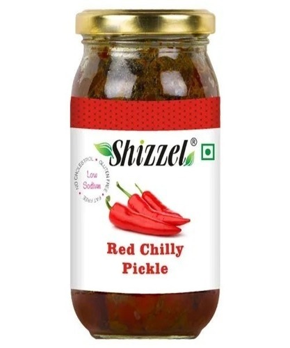 Red Chilli Pickles - Spicy Sliced Pickles in Oil, Weight: 400 Grams | Tasty & Spicy Flavor with Salty Undertones, Shelf Life: 12 Months