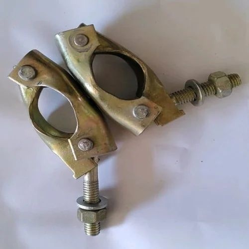 Scaffolding Pipe Clamp - CRC Sheet, 4x2 Inch, Golden Color, 3mm Thickness | Forged Construction, Pre-Galvanized Surface Treatment