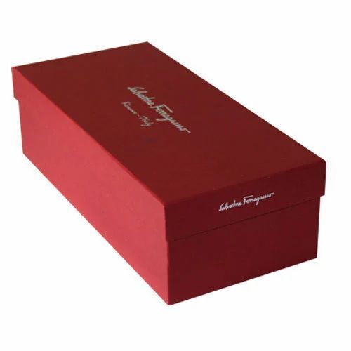 Shoes Packaging Box - Virgin Kraft Paper, Telescope Type, Moisture Proof, Laminated Coating, Rectangular, Lithography Printed | Holds Up To 5 Kg