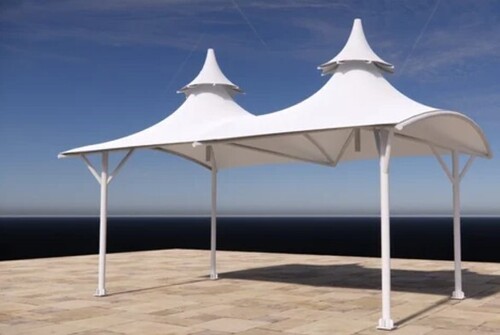 White Mild Steel Gazebo Structure