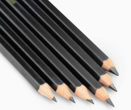 Writing Pencil - Wood, 5-7 Inch Length, Black Color | Eco-Friendly, 1 Dozen Pack, Round Shape