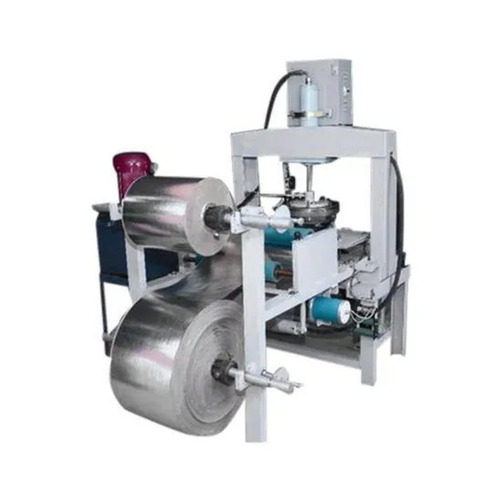 Automatic Paper Thali Making Machine - Aluminium Foil Paper, 40x31x20 Inch Dimension, White Color | 8600 Pcs/h, 2.9 kW Power, Human Machine Interface