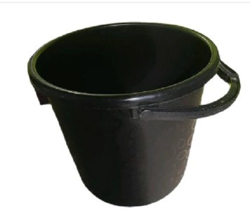 Black Plastic Handle Bucket - Plastic Material Various Sizes Available Rigid Hardness Leak Resistant | Delivered in Committed Time Frame Quality Tested