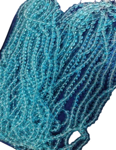 Blue Glass Bead - 8 mm Round, Glossy Waterproof Finish | Stylish Hard Glass Beads