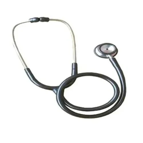 Cardiology Dual Stethoscope - Stainless Steel Double Sided Chest Piece Black Finish | Safe to Use Manual Operation Portable Design