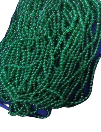 Fancy Glass Beads - Glass, 8 mm Size, Green Color | Glossy Finish, Waterproof, Stylish Design