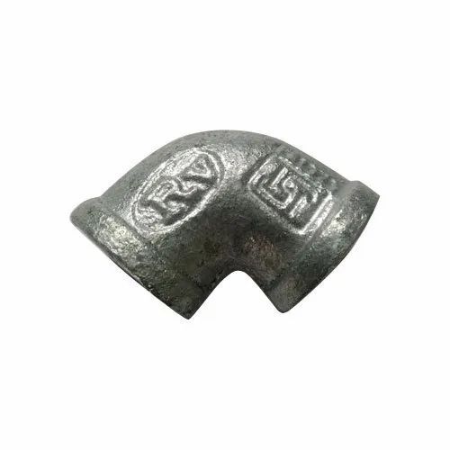 Pipe Elbows - Galvanized Iron, Thickness 7.5-8mm, Silver | ISI Certified, Square Shape, ASME Standard, Forged Technique