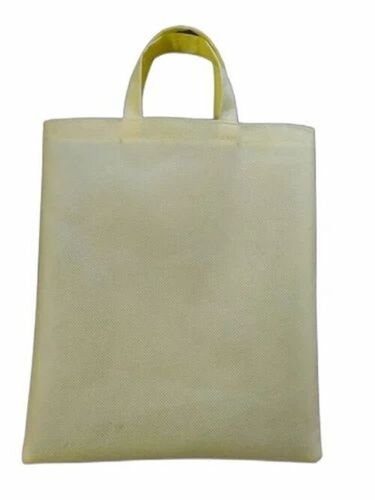 Plain Cotton Bag - 12 x 10 Inch, Cream Color | Durable, Very Good Quality, 2 Kg Capacity, Washable, Open Lock System, Customizable Design, Loop Handles
