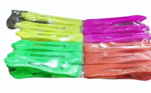 Plastic Clip For Cloth - Plastic Material, Standard Size, Various Colors | Easy to Use, Crack Resistance, Timely Delivery