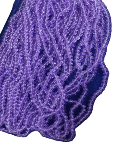 Purple Glass Beads - 8 mm Round Jamuni Glass Beads | Glossy, Waterproof, Stylish Finishing