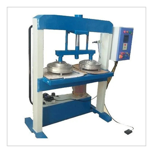 Semi Automatic Hydraulic Paper Plate Making Machine - 2 HP Motor, 2400-3000 Pcs/Hr Production Rate, 14" Max Plate Size, Mild Steel, 220V Power Supply | Ideal for Industrial and Commercial Applications