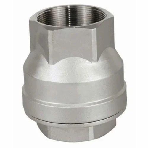 Vertical Check Valve - Mild Steel 3.0 Inch Size Silver Color Manual Operation Screwed End Connection | Suitable for Industrial Water Applications