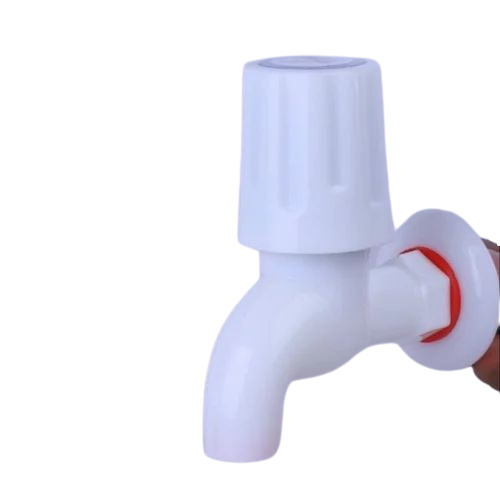 White Plastic Bib Cock
