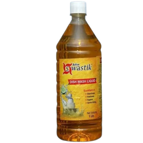Dish Wash Liquid - 1 Liter Plastic Bottle, Lemon Fragrance, Green & Yellow Color, Customizable Size, 2-year Shelf Life