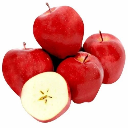 Fresh Apple Fruits - Whole, Standard Size, Round, Red | A Grade Quality, Non Harmful, FSSAI Certified, Ideal for Human Consumption