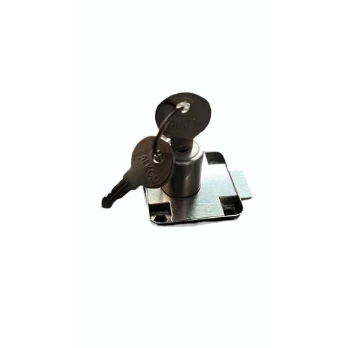 Multipurpose Drawer Lock - Mild Steel, Pack of 12 with Dimple Keys | Polished Metallic Finish, Features 1 Master Key for Enhanced Security