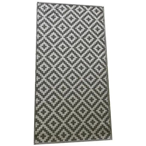 Rectangular Polypropylene Mat - Anti-Slip Latex Back, Various Colors | Durable, Designer Style, Home Use