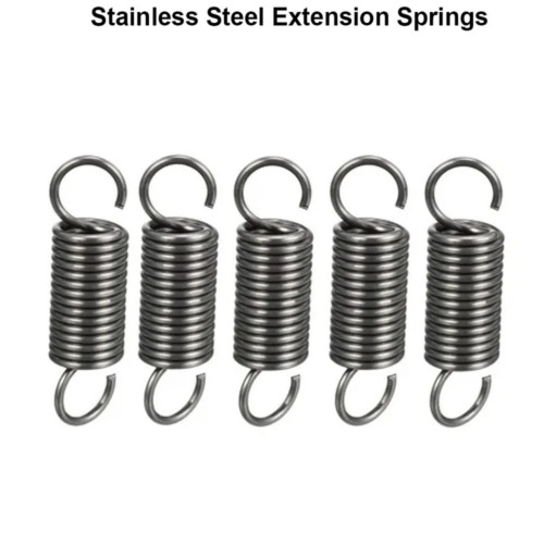 Stainless Steel Extension Springs - 2 Mm Wire Diameter | Long Lasting, Rust Proof, Spiral Style, Polished Finish, Silver Color