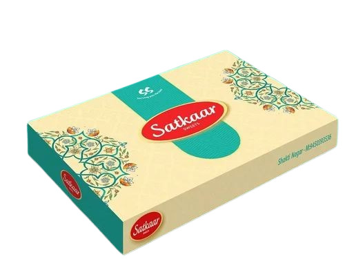 Sweet Packaging Box - Customized Duplex Paper, Rectangular Shape, Multicolor Design