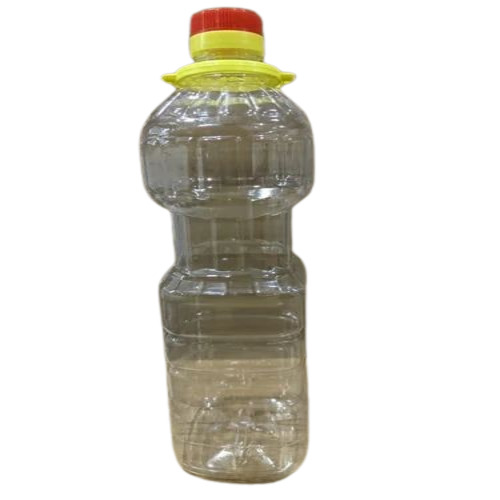 Transparent Cooking Oil PET Bottle - Capacity: 1 Litre, Size: 3 Inch Diameter, Cap Type: Screw, Cap Color: Red and Yellow, Customize Size