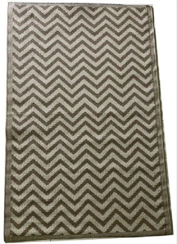 Zig Zag Printed Polypropylene Mat - Anti-slip Rectangle, Various Colors | Durable Polypropylene With Anti-slip Latex Backing