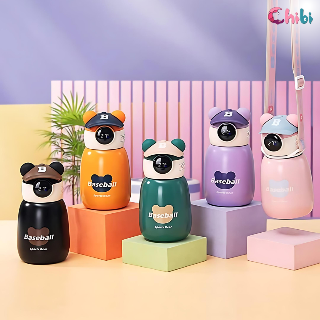 Bear Style Steel Temperature Water Bottle for Kids