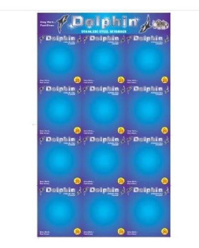 Blue Stainless Steel Scrubber Blister Card Sheet