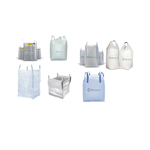Builder Bag - PP Material, 240cm Height, 100 KG Capacity | 1000 kg Grain Packaging, U4 Corner Loops, White Color, Open Top, Flat Bottom, Lamination Options