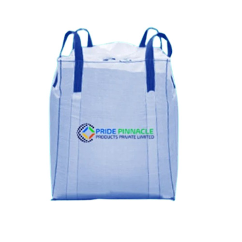 Circular Fibc Bags - 1 Ton Capacity, White Polypropylene, 240 Cm Height | Features: U4 Corner Loops, Printed/plain, Circular & Cross Corner Design, Filling & Discharge Spouts