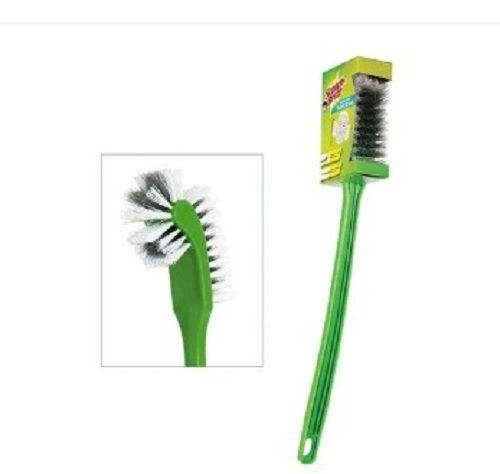 Plastic green toilet cleaning brush